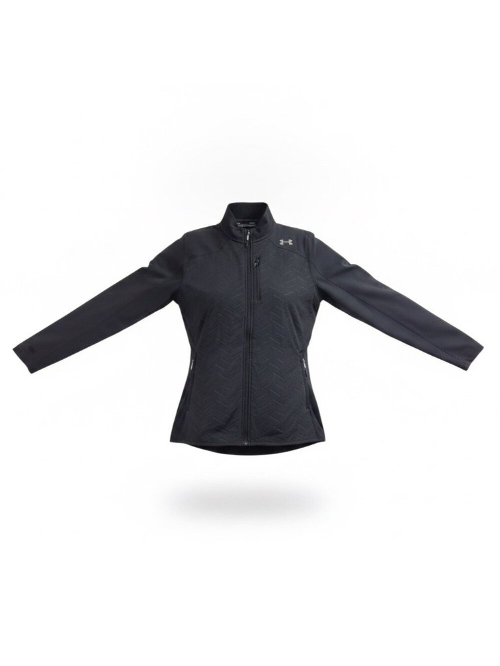 Under Armour Womens Black Coldgear Reactor Jacket Lightweight Zip-Up Size M